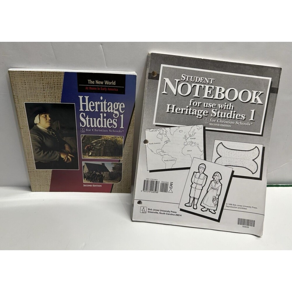BJU Heritage Studies 1 Student Text, 1st Grade History, Christian notebook